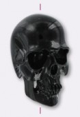 Tête de mort en résine 25x16 mm noir x1 Tête de mort en résine 25x16 mm noir x1