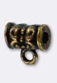 Attache breloque en métal 7x4 mm bronze x2