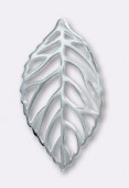 Argent 925 pendentif feuille 32x21 mm x1
