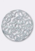 Argent 925 pendentif rond peace 29 mm x1