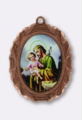 Médaille St Josephe cuivre 28x23 mm x1