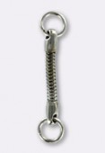 Chaîne porte-clefs 40x3 mm argent vieilli x2