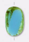 Palet twist ovale cut 14x8 mm turquoise x1