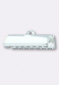 Embout pour ruban 20x5mm argent x2