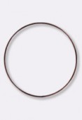 Perle en métal anneau plat 50 mm cuivre x2