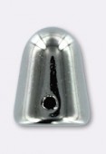 Gumdrop 7x10 mm argent-or x6