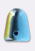 Gumdrop 7x10 mm turquoise vitrail x6