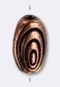 Perle en métal palet 9x5 mm cuivre x4