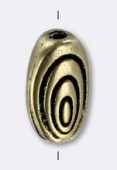 Perle en métal palet 9x5 mm bronze x4
