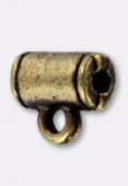 Attache breloque en métal 9x5 mm bronze x2