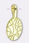 Bélière ovale à coller or 10x23 mm x1