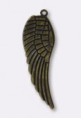 Pendentif en métal aile 50x15 mm bronze x1