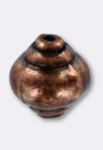 Perle en métal 9x7.5 mm cuivre x2
