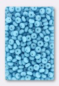 Flying saucer 4 mm blue turquoise opaque x100