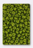 Flying saucer 4 mm green opaque x100