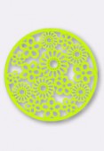 Estampe ronde fleur 47 mm Bright Neon lime x1