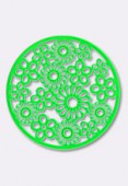 Estampe ronde fleur 47 mm Bright Neon green x1