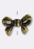 Perle en métal noeud 10x9 mm bronze x2