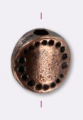 Perle en métal palet 7.5 mm cuivre x2