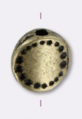 Perle en métal palet 7.5 mm bronze x2