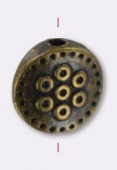 Perle en métal palet 9 mm bronze x2