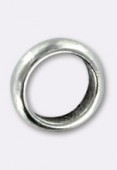 Perle en métal intercalaire 6.5x1.8 mm argent vieilli x6