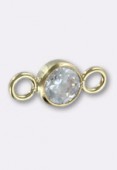 Gold filled 14 k intercalaire bezel crystal strass 10.5x4 mm x1 Gold filled 14 k intercalaire bezel crystal strass 10.5x4 mm x1