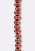 Perles Potato 6x8 mm burnt orange aluminum x6