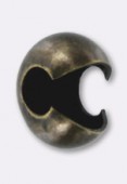 Cache perle à écraser 4 mm bronze x24