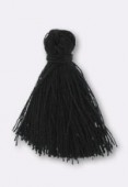 Pompon fil 30 mm noir x4