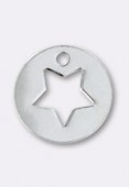 Argent 925 breloque étoile découpée 10 mm x1