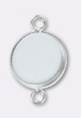 Support pour cabochon intercalaire 12 mm argent x1