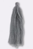 Pompon fil 80 mm gris x2