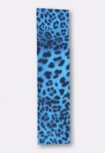 Ruban stretch 30 mm blue leopard x1m