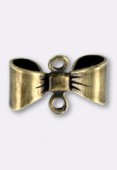 Estampe noeud 11x6 mm bronze x2