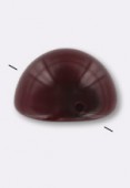 Dome bead 12x7 mm fiesta cramberry x6