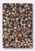 Facette 4 mm crystal copper rainbow x50