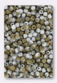 Facette 2 mm chalk white amber matted x50