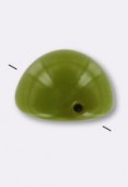 Dome bead 12x7 mm fiesta pea green x6