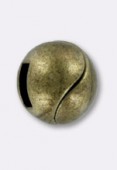 Fermoir aimanté boule pour cuir plat 5x2 mm bronze x1