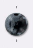 Obsidienne ronde 4 mm x12