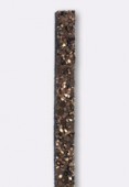 Cuir plat glitter 6x2 mm bronze x20cm