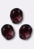 Facette 4 mm burgundy heavy metal x50