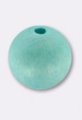 Ronde en bois turquoise 12 mm x6