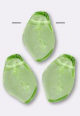Feuille 9x14 mm peridot x6
