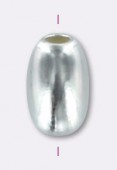Argent 925 perle ovale 4x3 mm x2