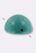 Dome bead 12x7 mm fiesta turquoise blue x6