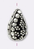 Argent 925 Bali style perle goutte 14x8 mm x1