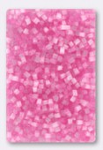 Rocaille demi-tube 2x2 mm rose x20g