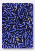Rocaille tube 2x6 mm cobalt x20g